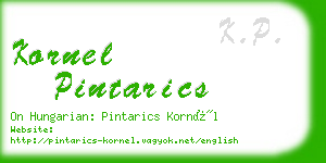 kornel pintarics business card